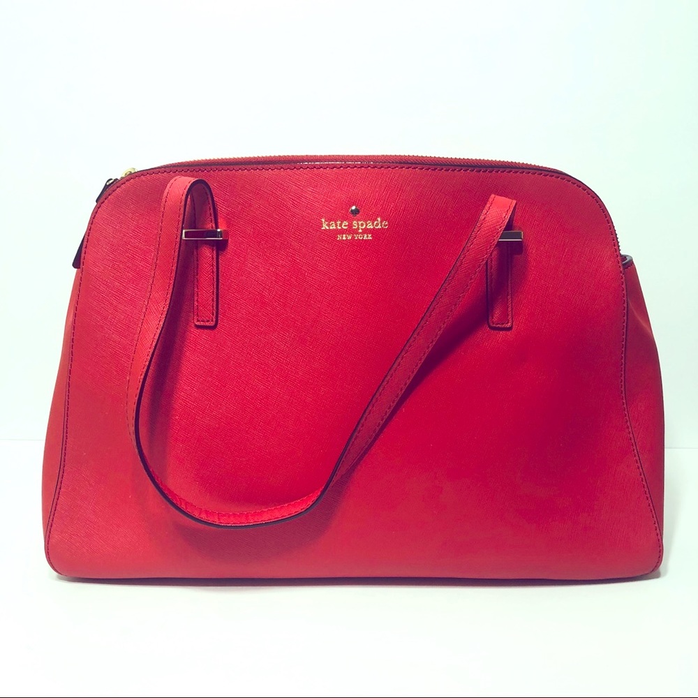 Kate Spade Coral Red Leather Tote